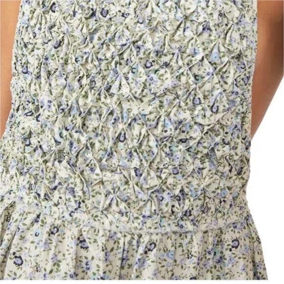 Free People Petunia Floral Open Back Dainty Mini Dress Size Small - Picture 5 of 11